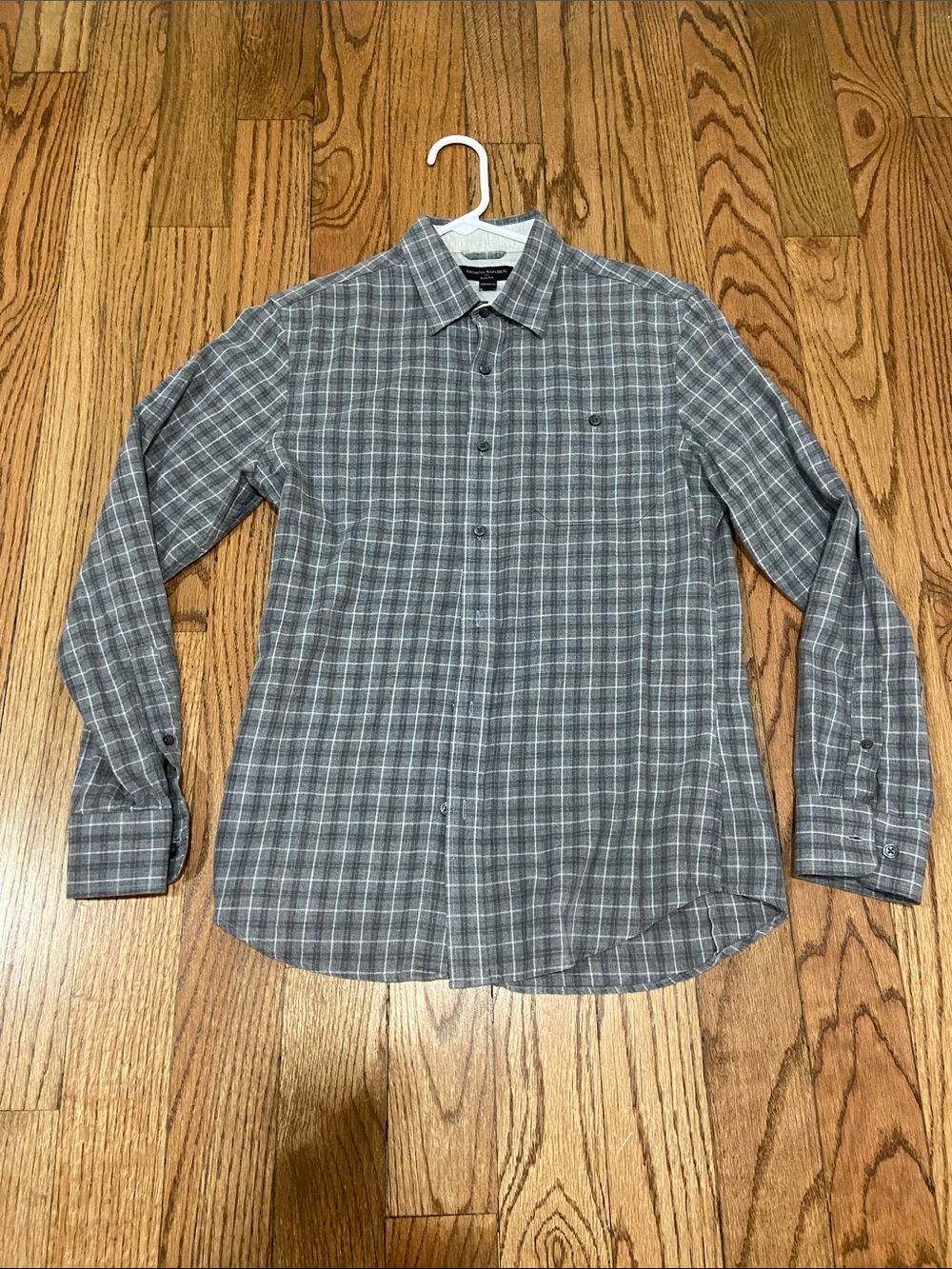Men's Gray Lightweight Flannel Shirt